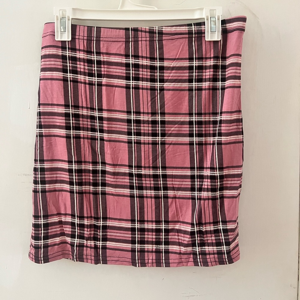 Plaid mini skirt